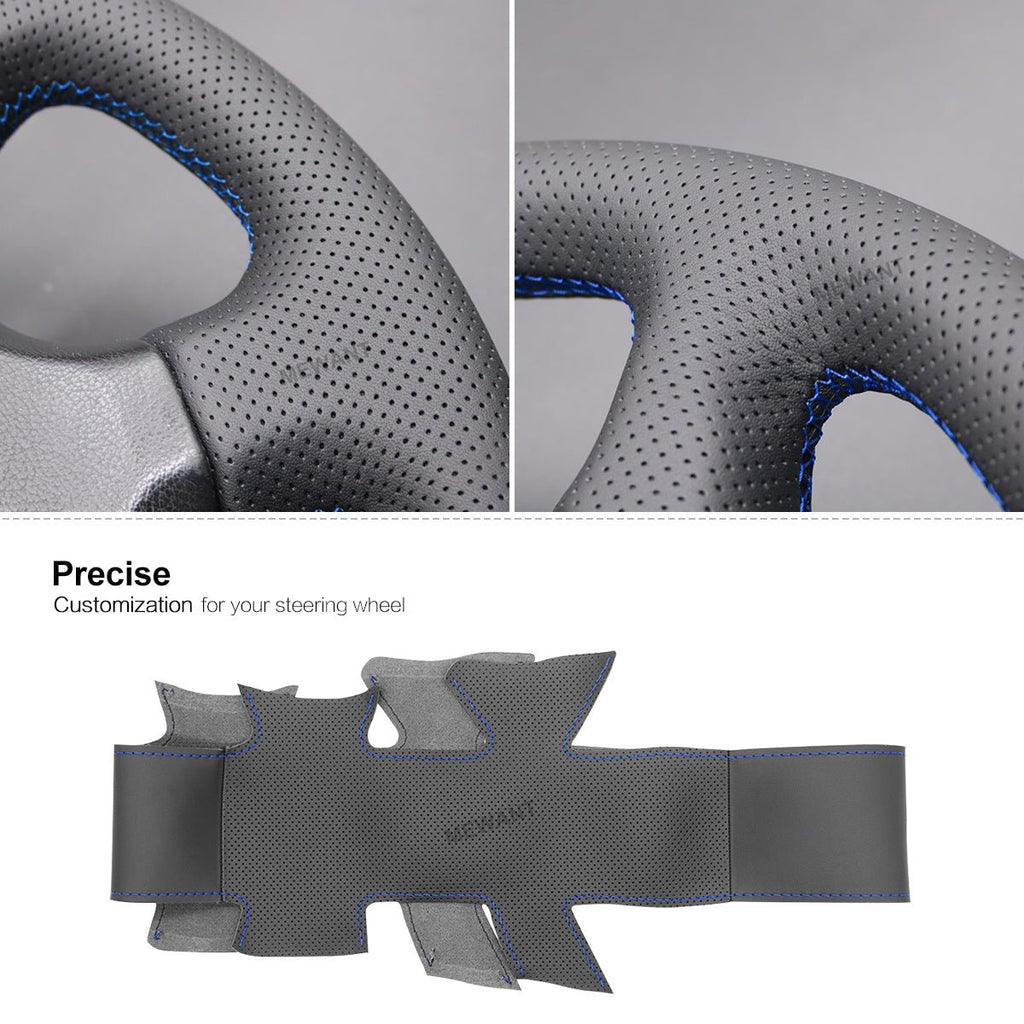 MEWANT Steering Wheel Cover for Subaru Impreza WRX 2002 - 2004 Impreza WRX STI 2004 - Alcantara, Leather, Carbon Fiber, Easy Install, Non - Slip, Best Steering Wheel Cover