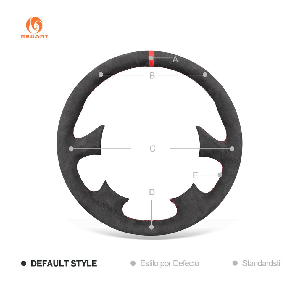 MEWANT Steering Wheel Cover for Subaru Impreza WRX 2002 - 2004 Impreza WRX STI 2004 - Alcantara, Leather, Carbon Fiber, Easy Install, Non - Slip, Best Steering Wheel Cover