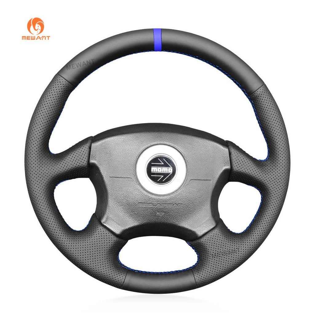 MEWANT Steering Wheel Cover for Subaru Impreza WRX 2002 - 2004 Impreza WRX STI 2004 - Alcantara, Leather, Carbon Fiber, Easy Install, Non - Slip, Best Steering Wheel Cover