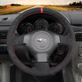 MEWANT Steering Wheel Cover for Subaru Impreza WRX STI 2002 - 2004 - Alcantara, Leather, Carbon Fiber, Easy Install, Non - Slip, Best Steering Wheel Cover