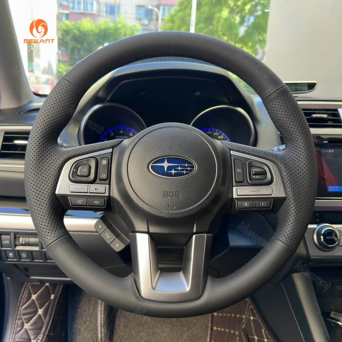 MEWANT Steering Wheel Cover for Subaru Legacy Outback XV Crosstrek Forester 2015-2017 in stock