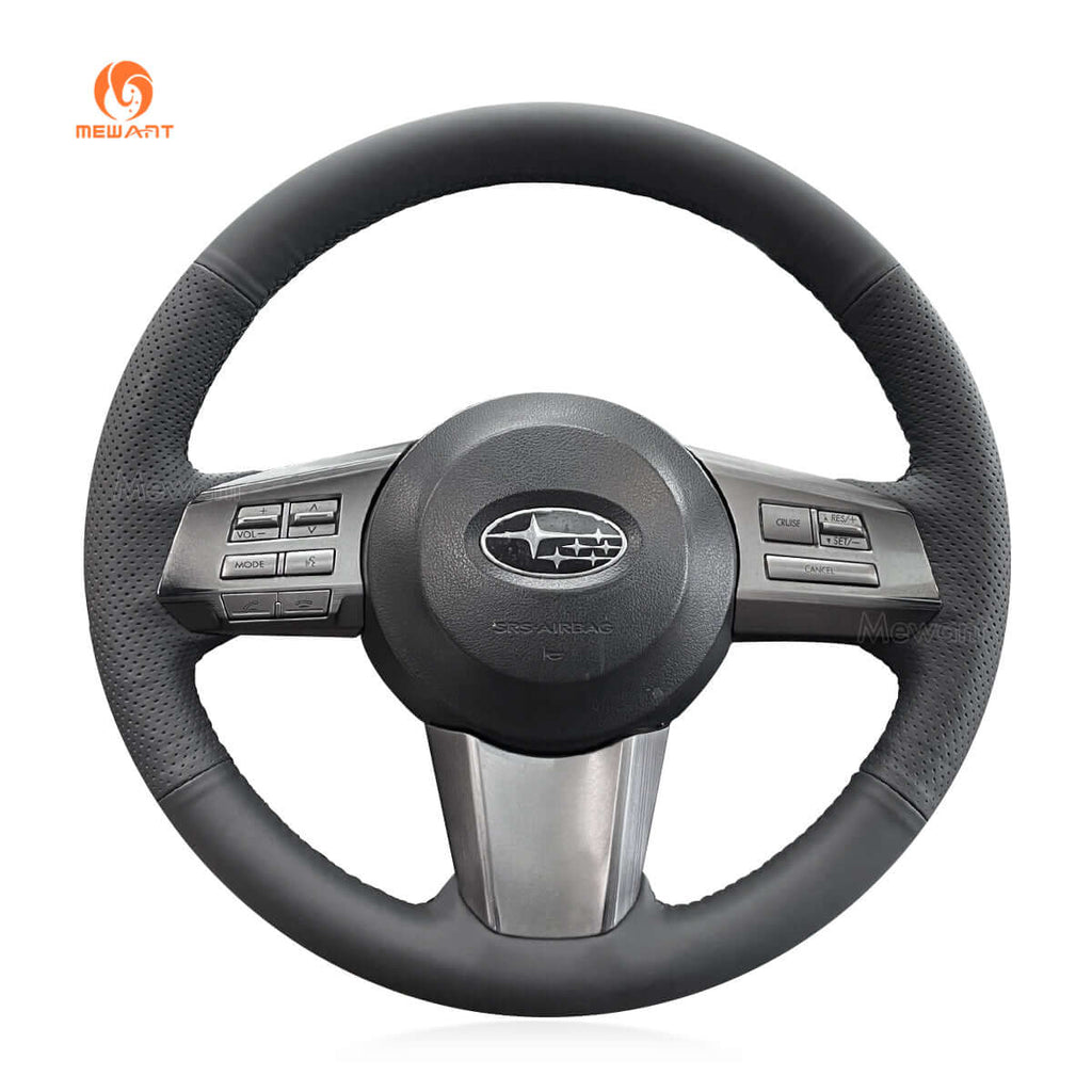 MEWANT Steering Wheel Cover for Subaru Outback Legacy 2010 - 2011 - Alcantara, Leather, Carbon Fiber, Easy Install, Non - Slip, Best Steering Wheel Cover