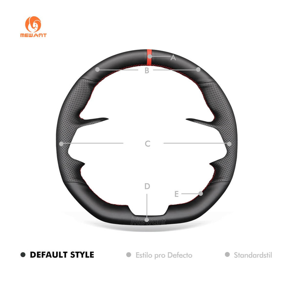 MEWANT Steering Wheel Cover for Subaru WRX 2022 - 2023 - Alcantara, Leather, Carbon Fiber, Easy Install, Non - Slip, Best Steering Wheel Cover