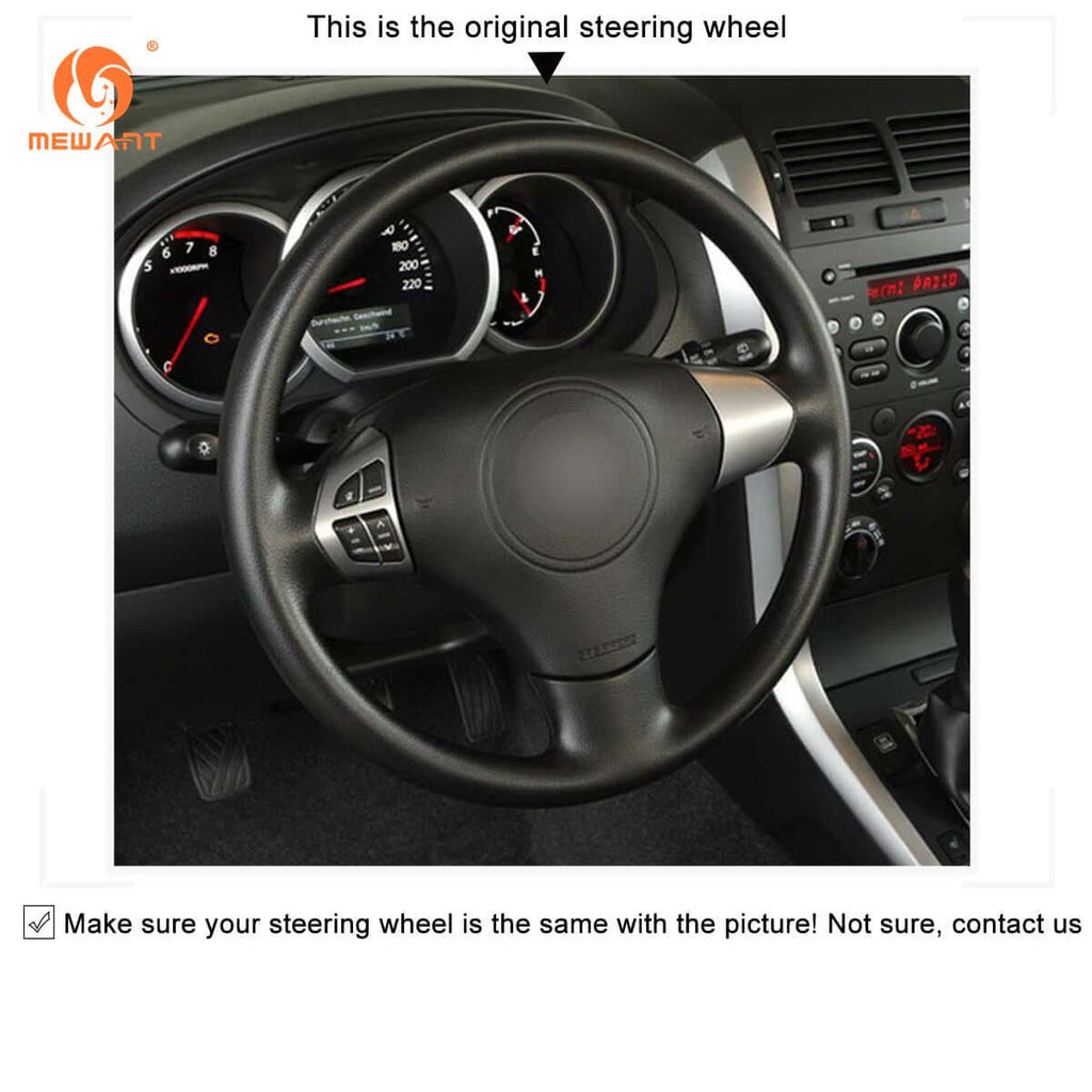 MEWANT Steering Wheel Cover for Suzuki Grand Vitara 2006 - 2014 - Alcantara, Leather, Carbon Fiber, Easy Install, Non - Slip, Best Steering Wheel Cover