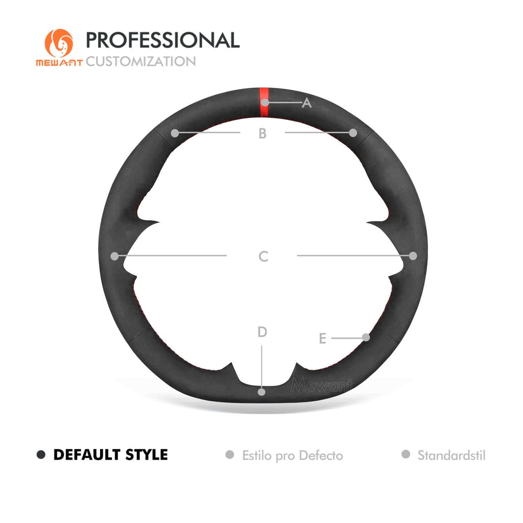 MEWANT Steering Wheel Cover for Suzuki Swift 2008 - 2021 - Alcantara, Leather, Carbon Fiber, Easy Install, Non - Slip, Best Steering Wheel Cover
