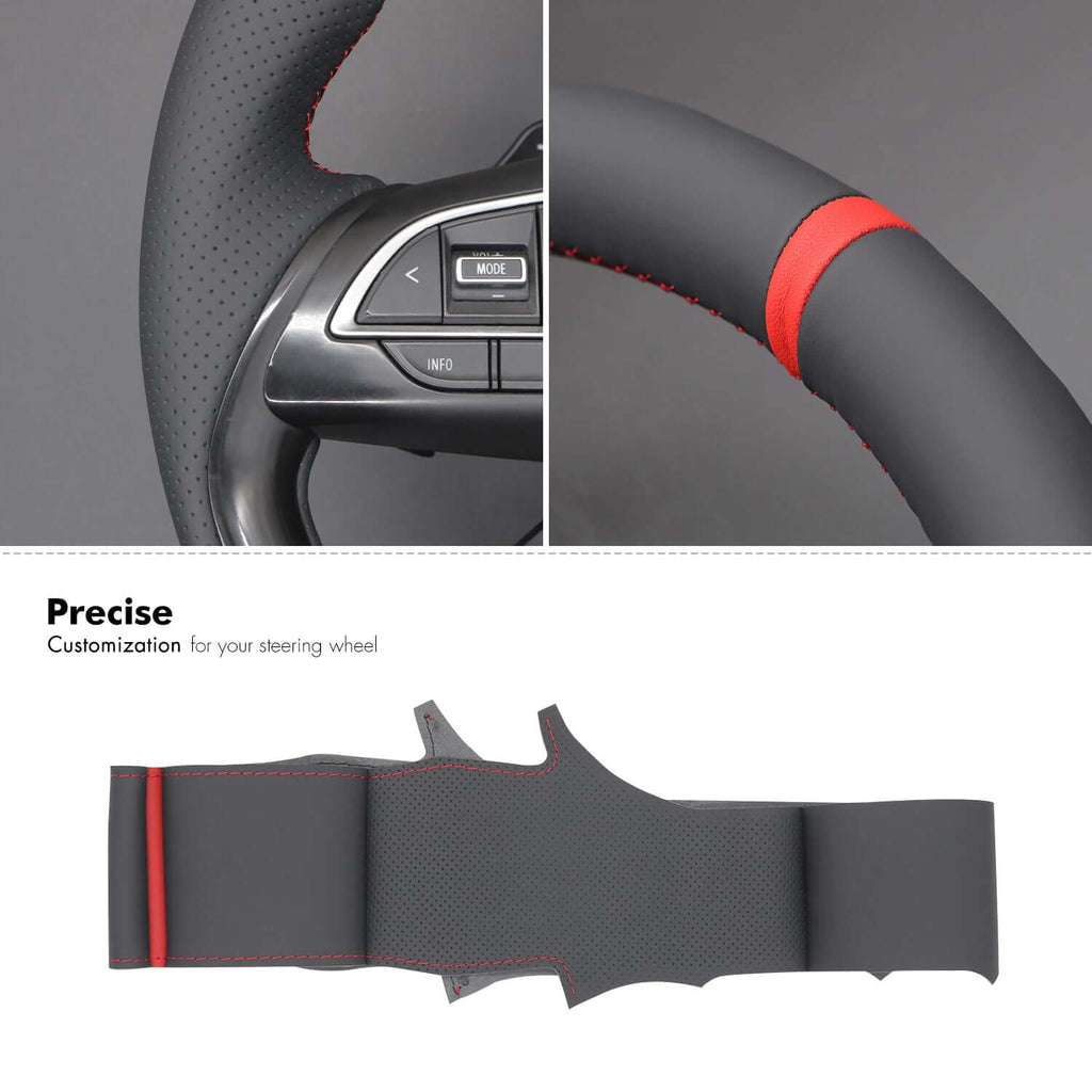 MEWANT Steering Wheel Cover for Suzuki Swift 2008 - 2021 - Alcantara, Leather, Carbon Fiber, Easy Install, Non - Slip, Best Steering Wheel Cover
