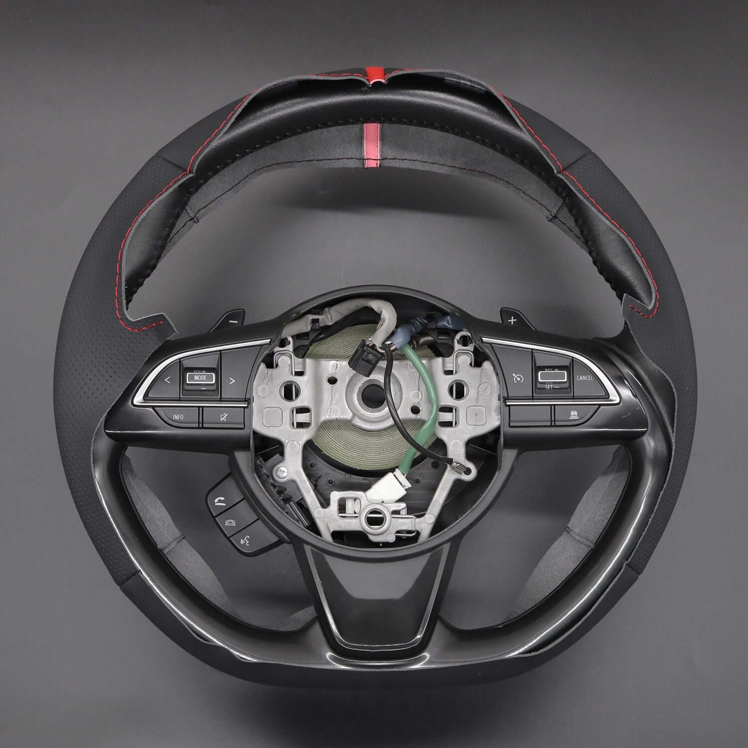 MEWANT Steering Wheel Cover for Suzuki Swift 2008 - 2021 - Alcantara, Leather, Carbon Fiber, Easy Install, Non - Slip, Best Steering Wheel Cover