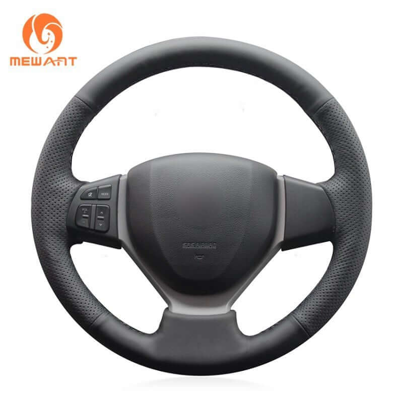 MEWANT Steering Wheel Cover for Suzuki Swift 2011 - 2017 - Alcantara, Leather, Carbon Fiber, Easy Install, Non - Slip, Best Steering Wheel Cover
