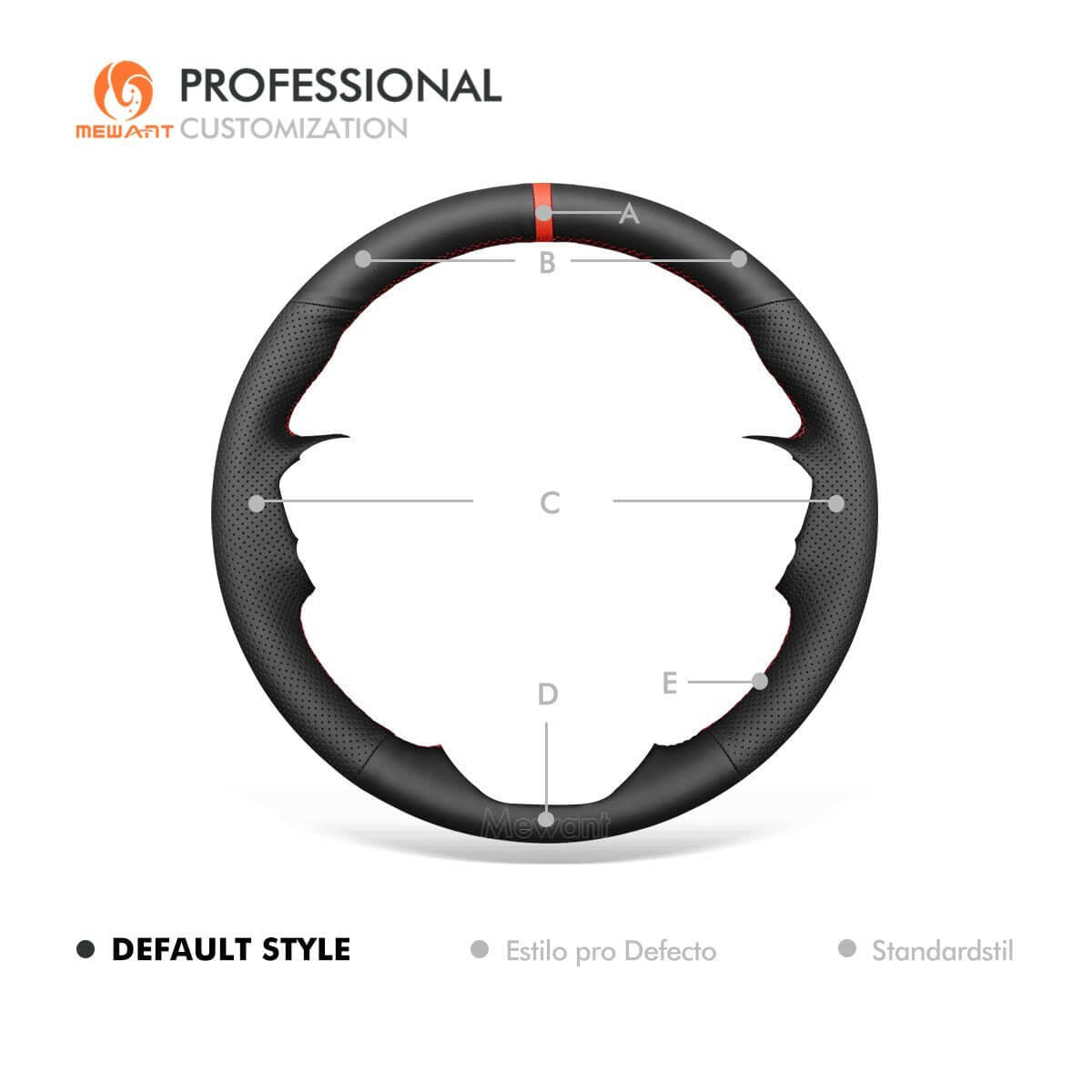 MEWANT Steering Wheel Cover for Suzuki Swift 2011 - 2017 - Alcantara, Leather, Carbon Fiber, Easy Install, Non - Slip, Best Steering Wheel Cover