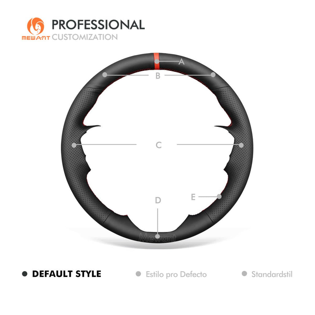 MEWANT Steering Wheel Cover for Suzuki Swift 2011 - 2017 - Alcantara, Leather, Carbon Fiber, Easy Install, Non - Slip, Best Steering Wheel Cover