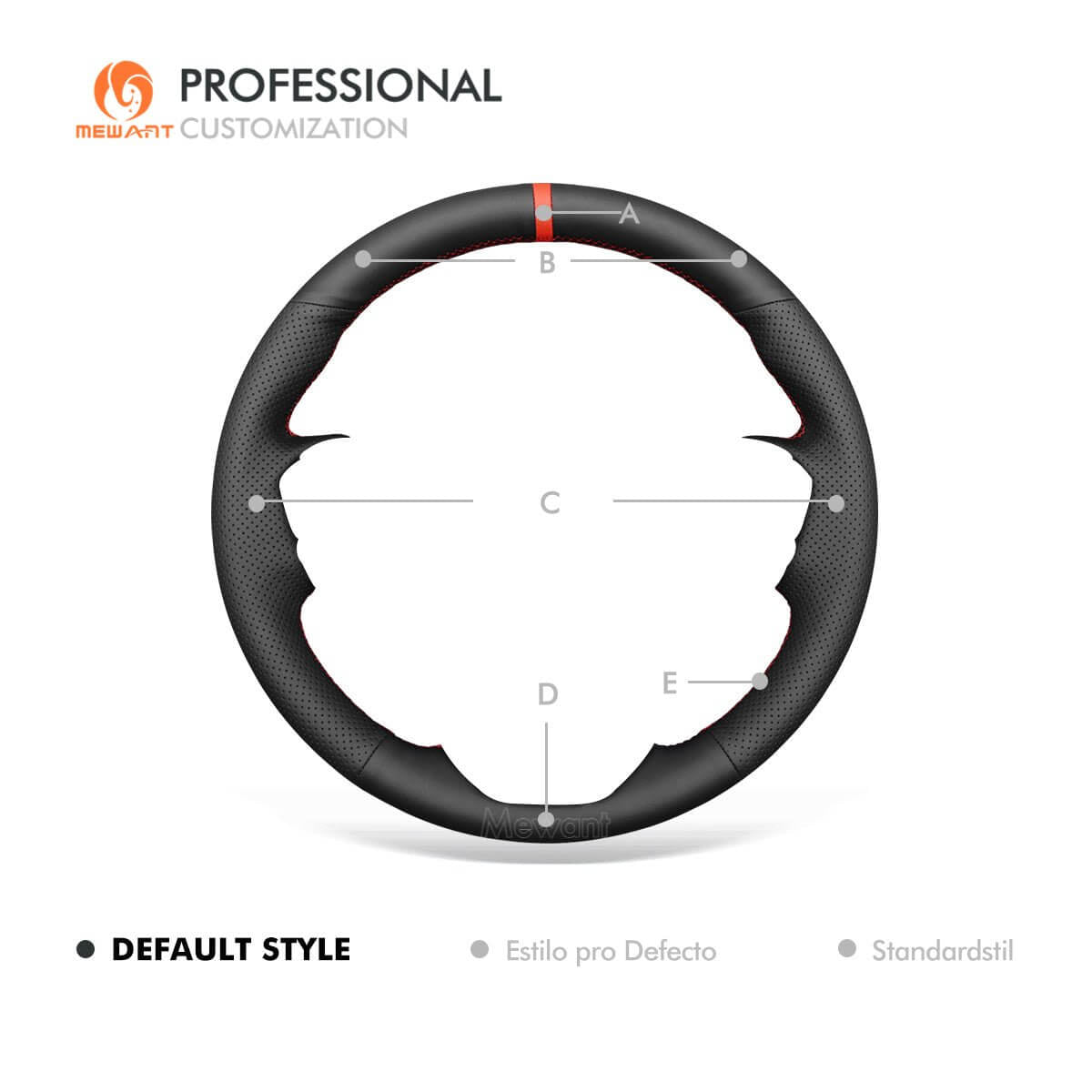 MEWANT Steering Wheel Cover for Suzuki Swift 2011 - 2017 - Alcantara, Leather, Carbon Fiber, Easy Install, Non - Slip, Best Steering Wheel Cover