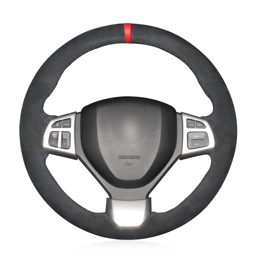 MEWANT Steering Wheel Cover for Suzuki Swift Sport 2012 - 2017 Vitara S 2016 - 2019 - Alcantara, Leather, Carbon Fiber, Easy Install, Non - Slip, Best Steering Wheel Cover