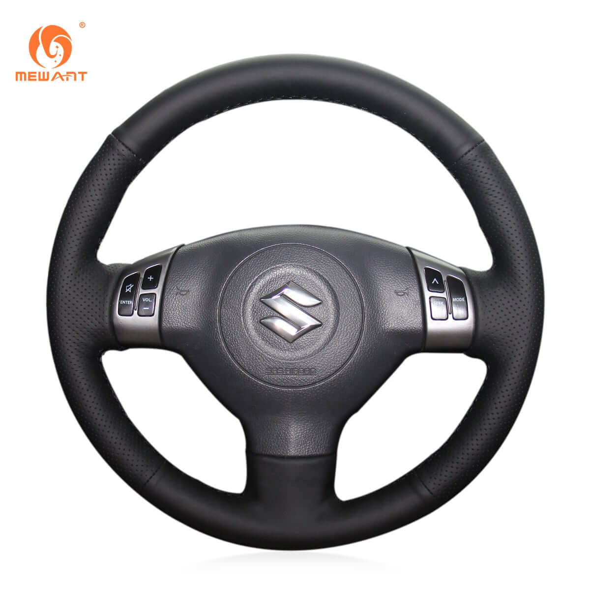 MEWANT Steering Wheel Cover for Suzuki SX4 Alto Swift Splash 2005 - 2015 - Alcantara, Leather, Carbon Fiber, Easy Install, Non - Slip, Best Steering Wheel Cover