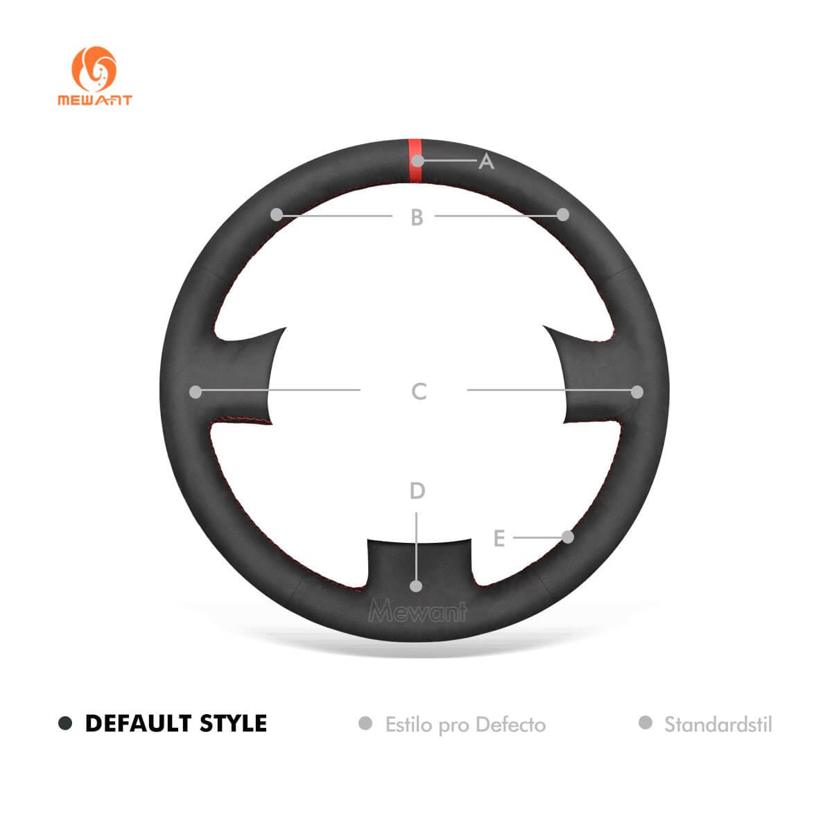 MEWANT Steering Wheel Cover for Volkswagen Bora 2001 - 2005 - Alcantara, Leather, Carbon Fiber, Easy Install, Non - Slip, Best Steering Wheel Cover