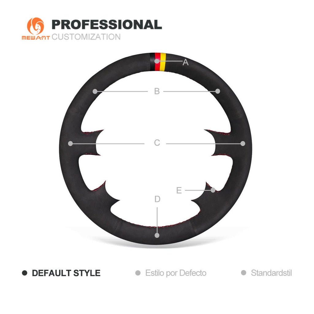 MEWANT Steering Wheel Cover for Volkswagen Golf 4 IV Passat B5 Variant Sharan Bora T4 T5 Jetta Euro Van 1997 - 2010 - Alcantara, Leather, Carbon Fiber, Easy Install, Non - Slip, Best Steering Wheel Cover