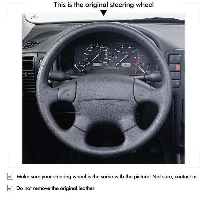 MEWANT Steering Wheel Cover for Volkswagen Mk3 Golf 1996 - Alcantara, Leather, Carbon Fiber, Easy Install, Non - Slip, Best Steering Wheel Cover