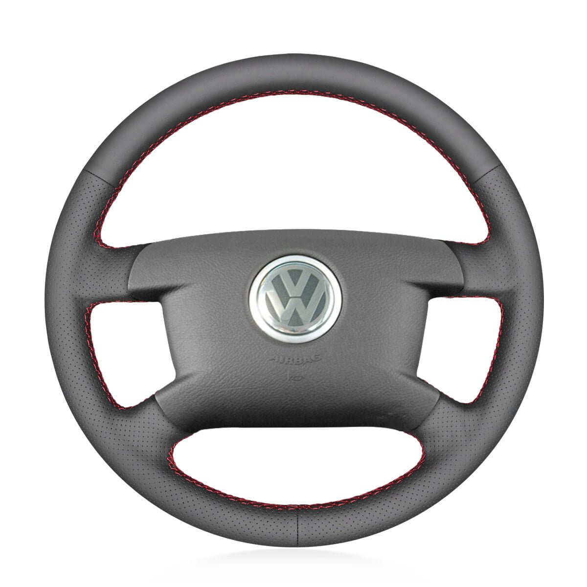 MEWANT Steering Wheel Cover for Volkswagen VW Caddy avelle T5 2003 - 2009 - Alcantara, Leather, Carbon Fiber, Easy Install, Non - Slip, Best Steering Wheel Cover