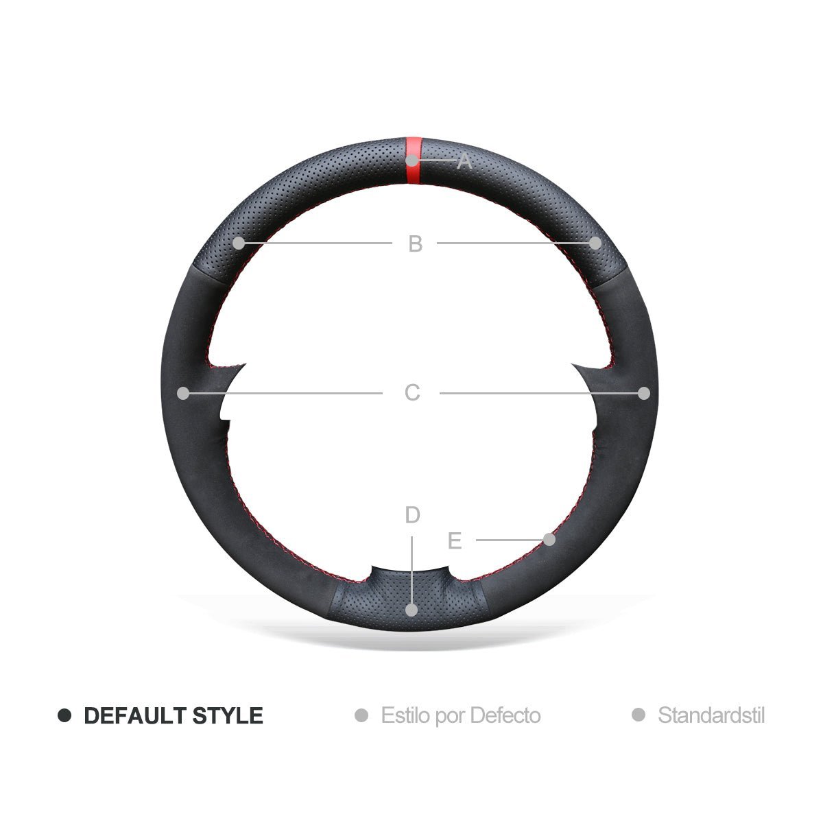 MEWANT Steering Wheel Cover for Volkswagen VW Golf 4 Passat B5 Polo Bora Sharan 1997 - 2005 - Alcantara, Leather, Carbon Fiber, Easy Install, Non - Slip, Best Steering Wheel Cover