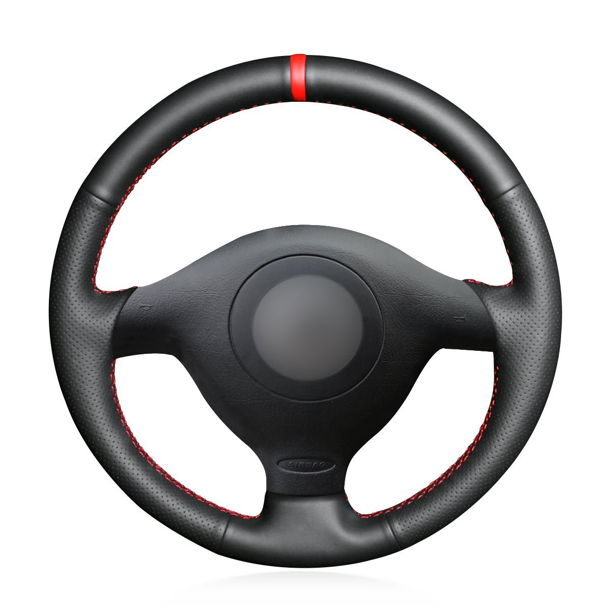 MEWANT Steering Wheel Cover for Volkswagen VW Golf 4 Passat B5 Polo Bora Sharan 1997 - 2005 - Alcantara, Leather, Carbon Fiber, Easy Install, Non - Slip, Best Steering Wheel Cover