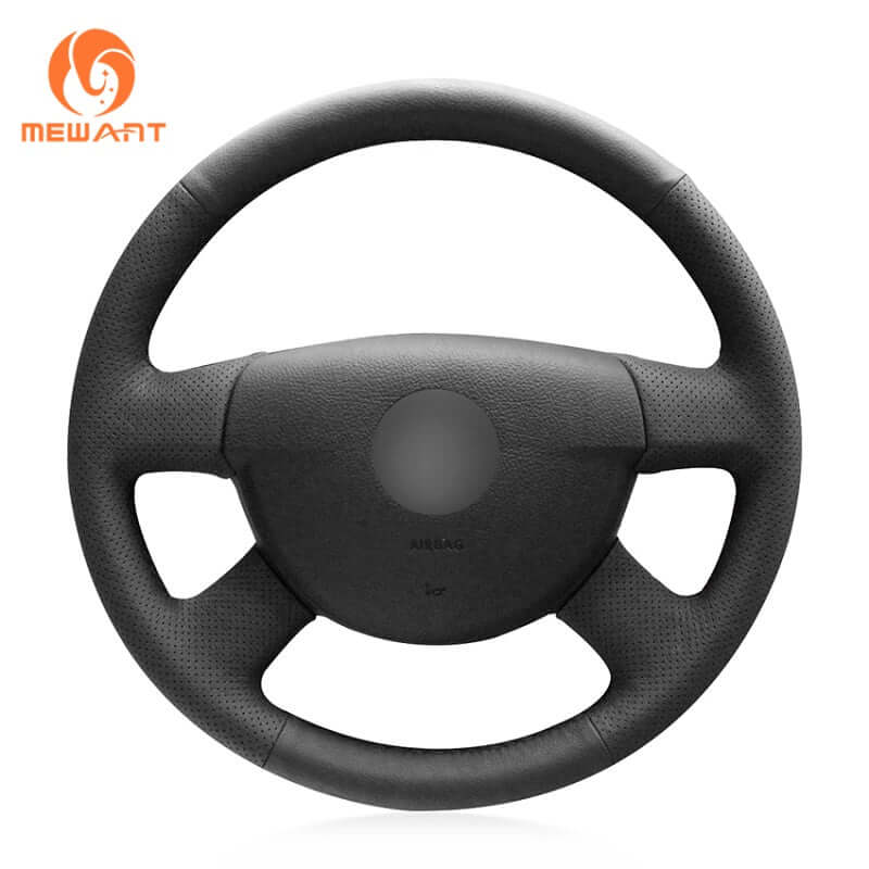 MEWANT Steering Wheel Cover for Volkswagen VW Passat B6 Variant Transporter 2005 - 2010 - Alcantara, Leather, Carbon Fiber, Easy Install, Non - Slip, Best Steering Wheel Cover