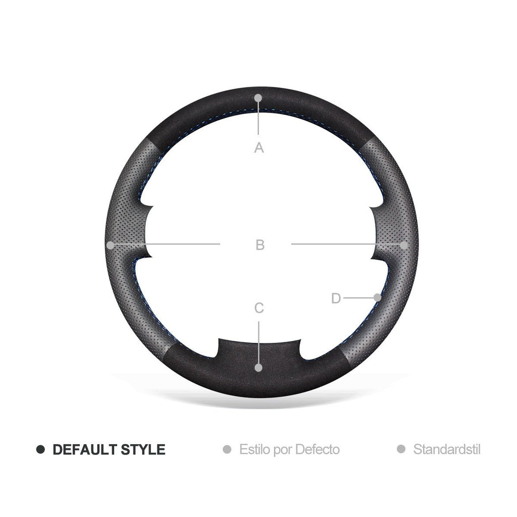 MEWANT Steering Wheel Cover for Volvo S40 V50 C30 2005 - 2012 - Alcantara, Leather, Carbon Fiber, Easy Install, Non - Slip, Best Steering Wheel Cover