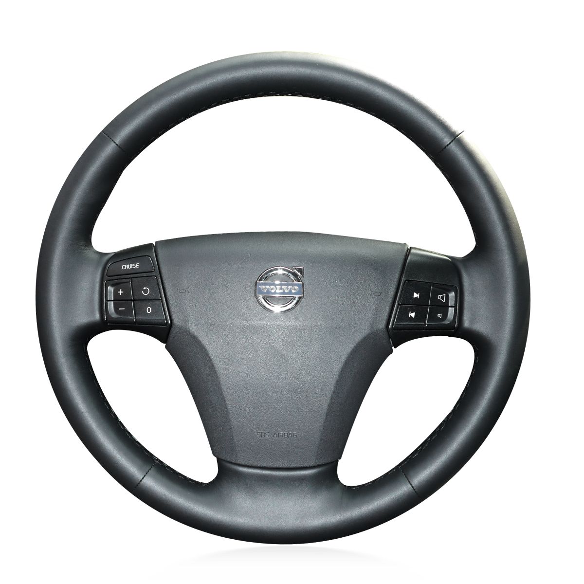 MEWANT Steering Wheel Cover for Volvo S40 V50 C30 2005 - 2012 - Alcantara, Leather, Carbon Fiber, Easy Install, Non - Slip, Best Steering Wheel Cover