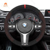 MEWANT Suede or Alcantara Car Steering Wheel Cover for BMW M Sport F30 F31 F34 F10 F11 F07 / F12 F13 F06 X3 F25 X4 F26 X5 F15 F16 F45 F46 F22 F23 - Mewant Cover