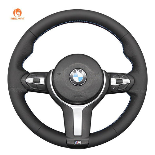 MEWANT Suede or Alcantara Car Steering Wheel Cover for BMW M Sport F30 F31 F34 F10 F11 F07 / F12 F13 F06 X3 F25 X4 F26 X5 F15 F16 F45 F46 F22 F23 - Mewant Cover