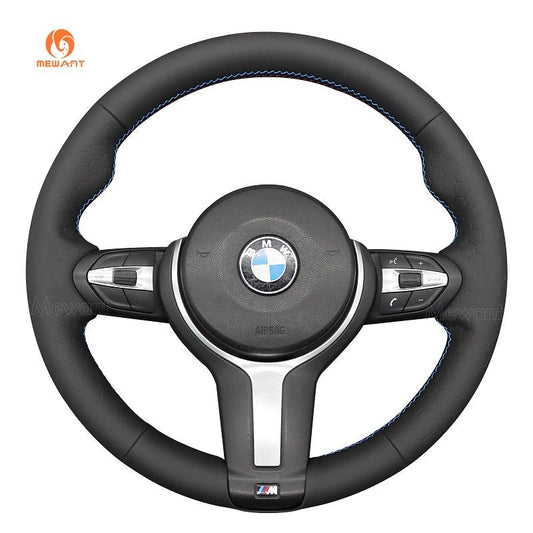 MEWANT Suede or Alcantara Car Steering Wheel Cover for BMW M Sport F30 F31 F34 F10 F11 F07 / F12 F13 F06 X3 F25 X4 F26 X5 F15 F16 F45 F46 F22 F23 - Mewant Cover