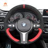 MEWANT Suede or Alcantara Car Steering Wheel Cover for BMW M Sport F30 F31 F34 F10 F11 F07 / F12 F13 F06 X3 F25 X4 F26 X5 F15 F16 F45 F46 F22 F23 - Mewant Cover