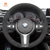MEWANT Suede or Alcantara Car Steering Wheel Cover for BMW M Sport F30 F31 F34 F10 F11 F07 / F12 F13 F06 X3 F25 X4 F26 X5 F15 F16 F45 F46 F22 F23 - Alcantara, Leather, Carbon Fiber, Easy Install, Non - Slip, Best Steering Wheel Cover