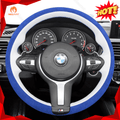MEWANT Suede or Alcantara Car Steering Wheel Cover for BMW M Sport F30 F31 F34 F10 F11 F07 / F12 F13 F06 X3 F25 X4 F26 X5 F15 F16 F45 F46 F22 F23 - Alcantara, Leather, Carbon Fiber, Easy Install, Non - Slip, Best Steering Wheel Cover