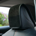 Mewant Universal Premium Suede Car Headrest Cover with Charming Pet Embroidery - Alcantara, Leather, Carbon Fiber, Easy Install, Non - Slip, Best Steering Wheel Cover
