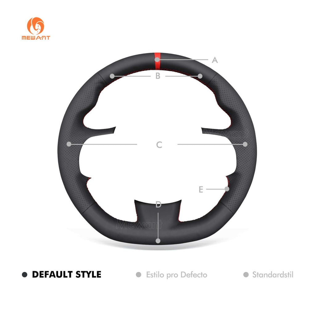 MEWANTCar Steering Wheel Cover for Fiat 500X 2014 - 2021 - Alcantara, Leather, Carbon Fiber, Easy Install, Non - Slip, Best Steering Wheel Cover