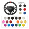 MEWAT DIY Black Leather Suede Car Steering Wheel Cover for Honda CR - Z CRZ 2011 - 2016 - Mewant Cover