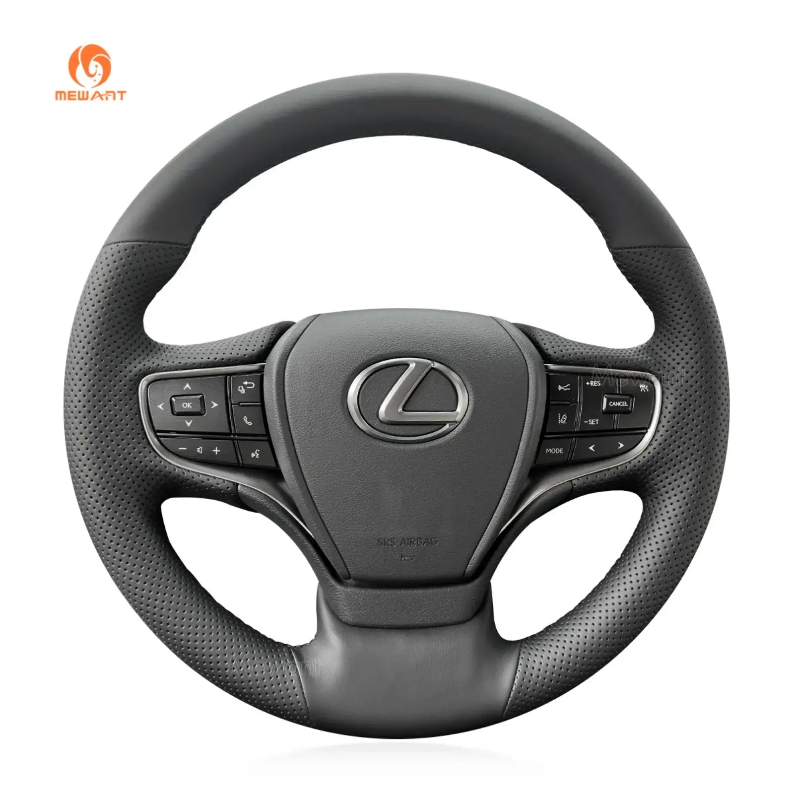 Steering Wheel Cover for Lexus ES300 ES340 ES350 ES300h LS350 LS500 LS500h UX 200 UX 250h 260h 300h UX 300e 2018 - 2026 - Alcantara, Leather, Carbon Fiber, Easy Install, Non - Slip, Best Steering Wheel Cover
