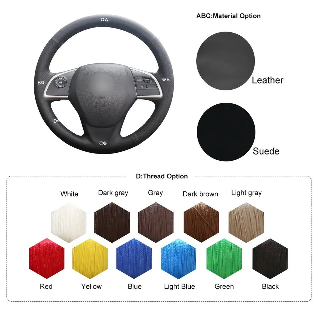 Steering Wheel Cover for Mitsubishi Outlander Sport RVR Eclipse Cross Mirage G4 ASX L200 Space Star Triton 2013 - 2025 - Alcantara, Leather, Carbon Fiber, Easy Install, Non - Slip, Best Steering Wheel Cover