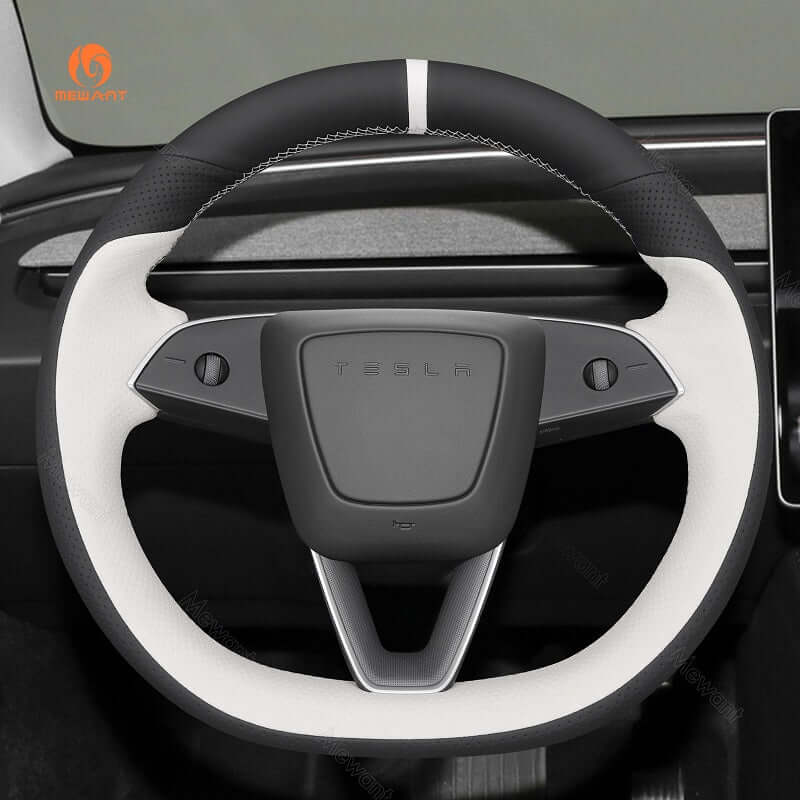 Mewant Steering Wheel Cover-for Tesla Model 3 Highland 2023 2024 2025 Model Y-US in stock