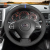 Car steering wheel cover for Subaru Forester 2008-2012 / Impreza 2008-2011 / Legacy 2008-2010 / Outback 2008-2009 / Impreza WRX (WRX STI) 2008-2014 / Exiga 2009)