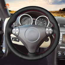 Carica l&#39;immagine nel visualizzatore di Gallery, MEWANT Black Leather Suede Car Steering Wheel Cover for Mercedes Benz C-Class W203
