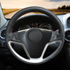 MEWANT Black Leather Suede Car Steering Wheel Cover for Opel Antara Saturn Vue Chevrolet Captiva Sport Vauxhall Antara