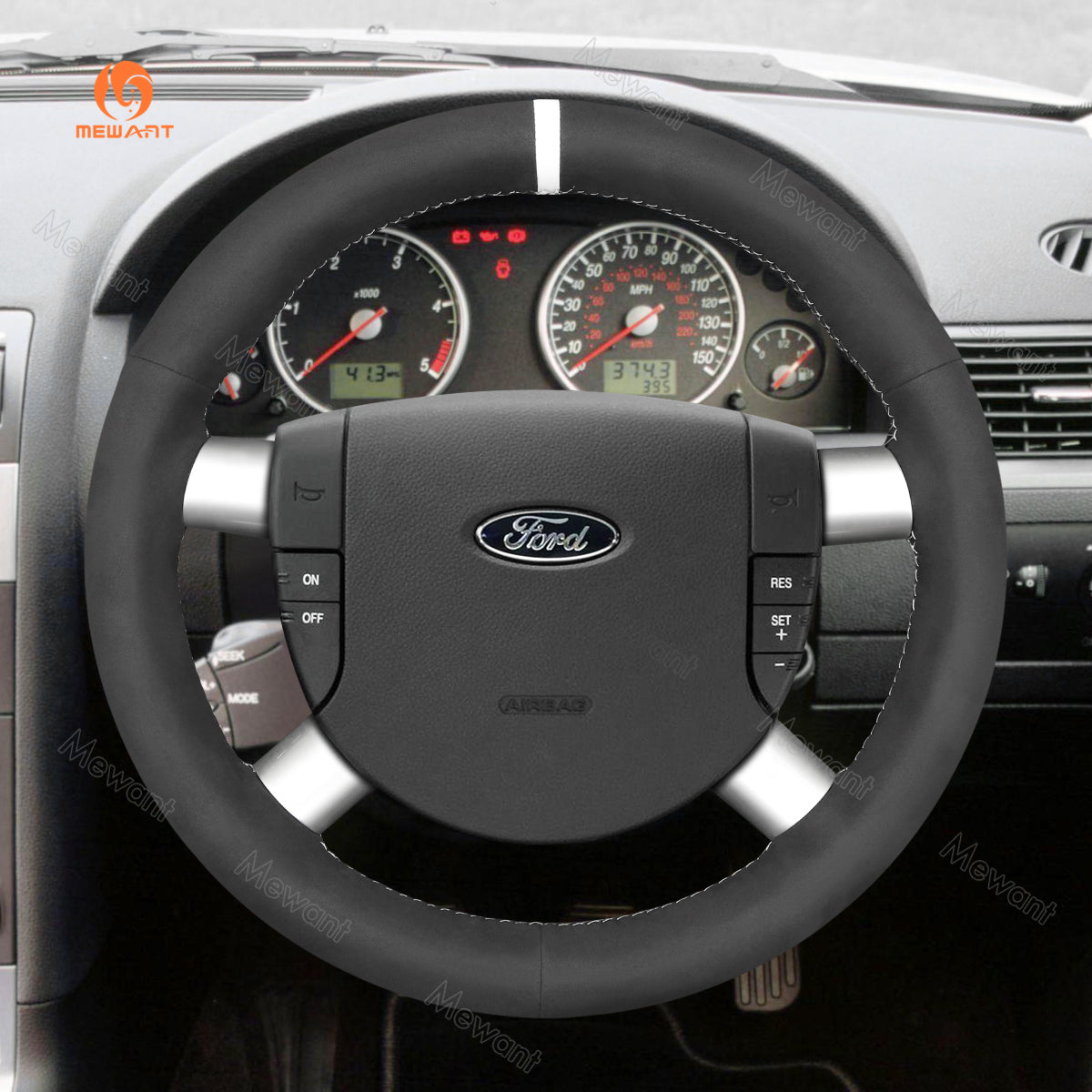 Car steering wheel cover for Ford Mondeo 2001-2007 / Galaxy 2000-2006