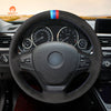 MEWANT Hand Stitch Car Steering Wheel Cover for BMW 3 Series F30 (Sedan) 2012-2018 / F34 (Gran Turismo) 2012-2018