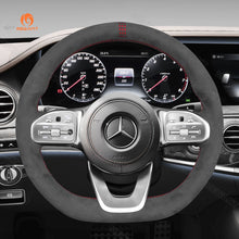 Load image into Gallery viewer, Car steering wheel cover for Mercedes Benz A-Class W177 2019-2021/C-Class W205 2019-2021/CLA-Class C118 2020-2021/CLS-Class C257 2019-2021/E-Class W213 2019-2020/G-Class W463 2019-2021/GLA-Class H247 2021/GLB-Class X247 2020-2021 GLC-Class X253 C253 2020-2021/GLE-Class W167 2020-2021 /Class W222 2018-2020
