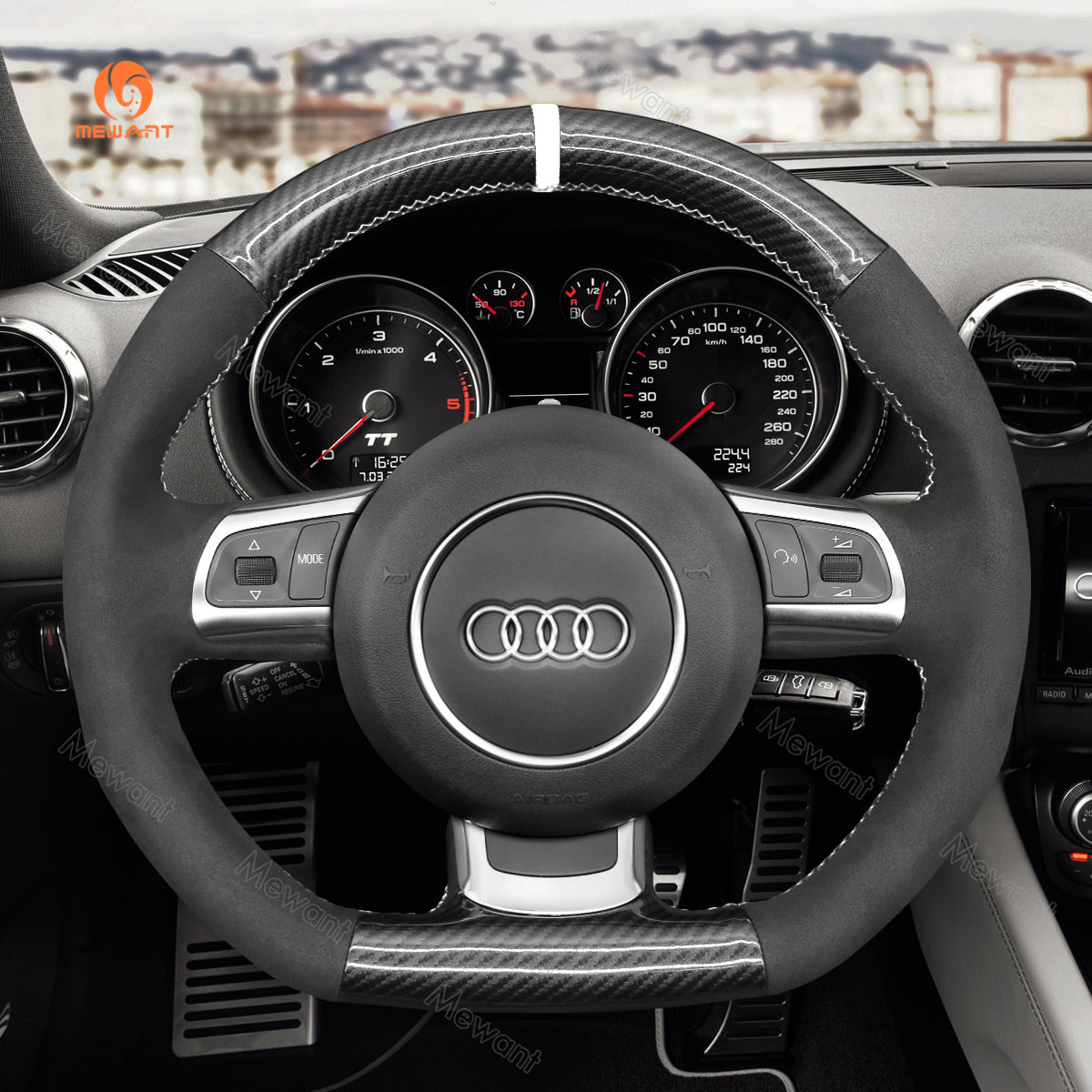 Car steering wheel cover for Audi Sportback A4