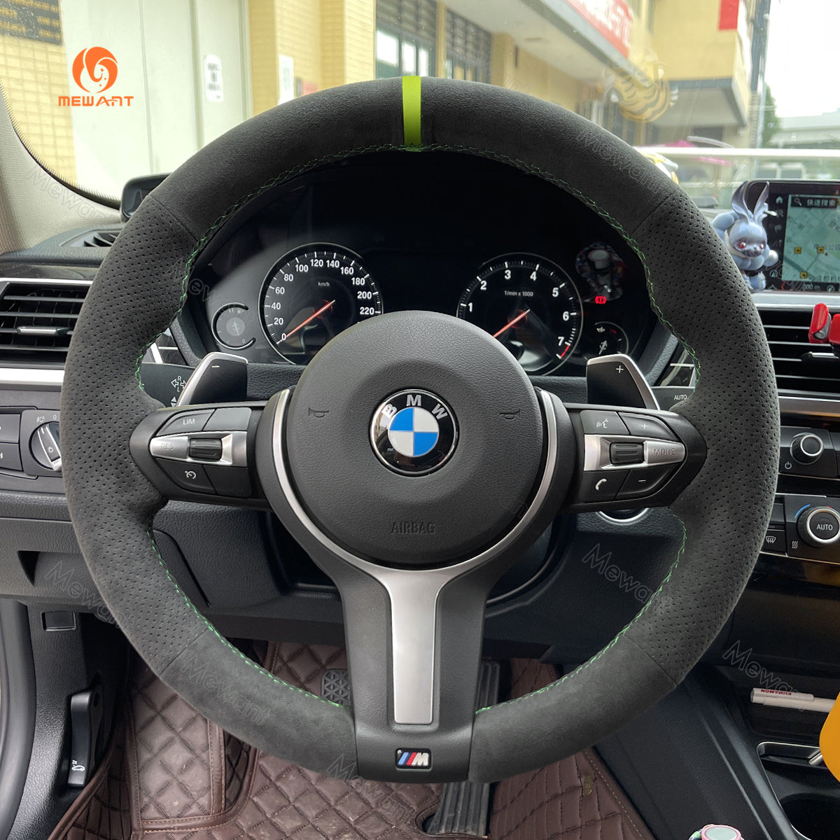 Custom Suede Alcantara M-Sport Steering Wheel Wrap
