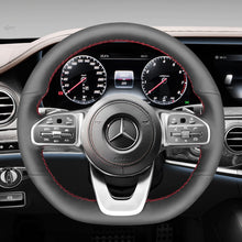 Bild in den Galerie-Viewer laden, Car steering wheel cover for Mercedes Benz / A-Class W177 2019-2021 / C-Class W205 2019-2021 / CLA-Class C118 2020-2021 / CLS-Class C257 2019-2021 / E-Class W213 2019-2020 / G-Class W463 2019-2021 / GLA-Class H247 2021 / GLB-Class X247 2020-2021 / GLC-Class X253 C253 2020-2021 / GLE-Class W167 2020-2021 / Class W222 2018-2020
