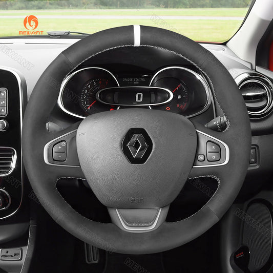 Car steering wheel cover for Renault Clio 4 (IV) 2016-2020 / Captur 2016-2020 / Kaptur 2016-2020