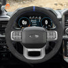 MEWANT Hand Stitch Car Steering Wheel Cover for Ford F-150 2021-2023 / F-150 Lightning 2022-2023
