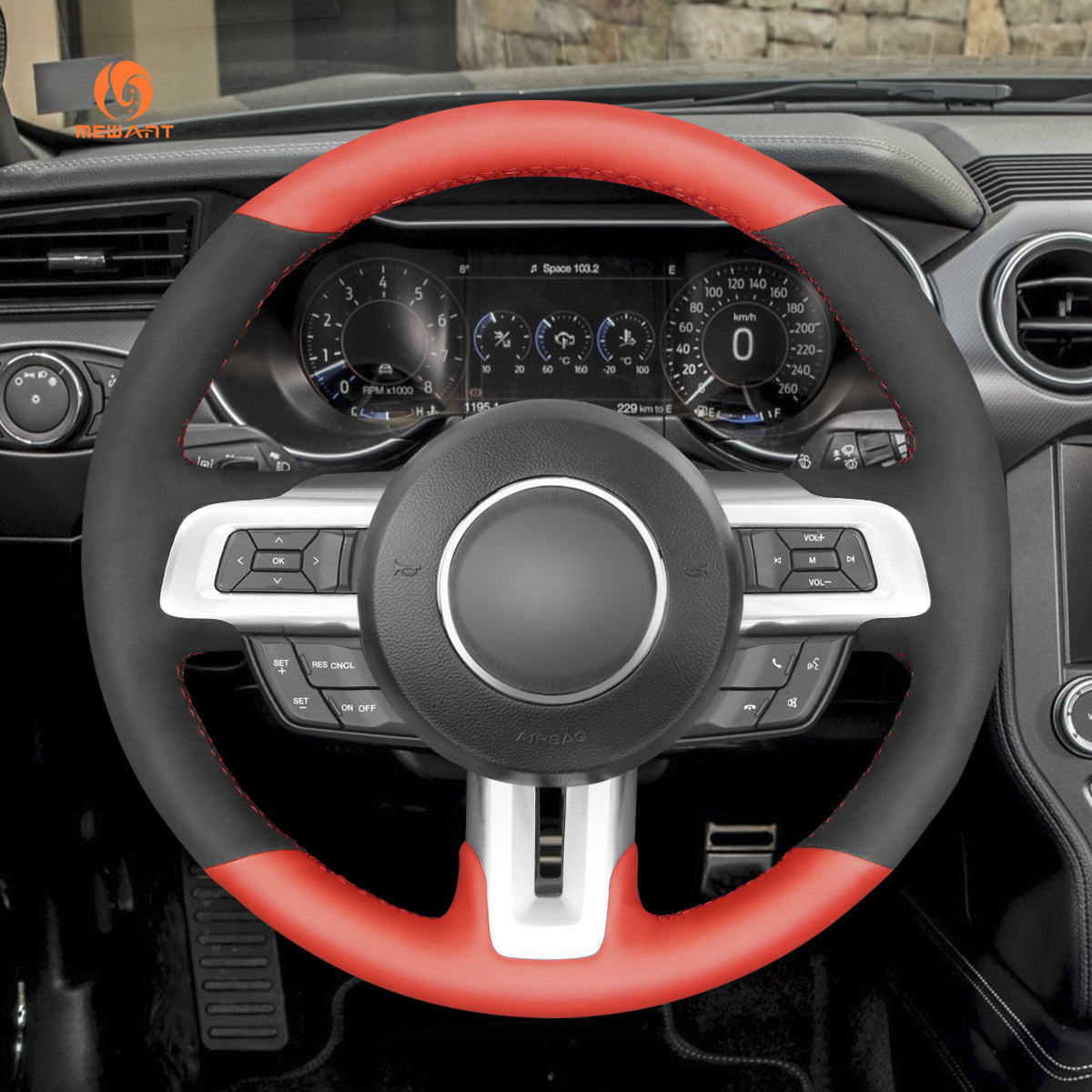 Deep Gray Alcantara Warp Interior Trim Panel Cover Fit For Ford  Mustang2015-2022
